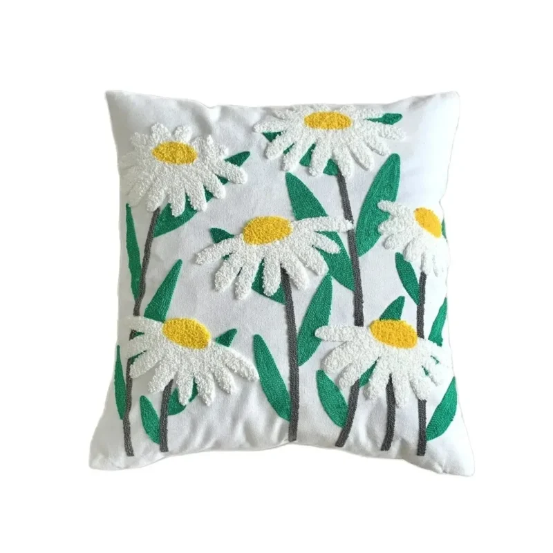 Housse de coussin brodée – Fleurs de Jardin – Image 6