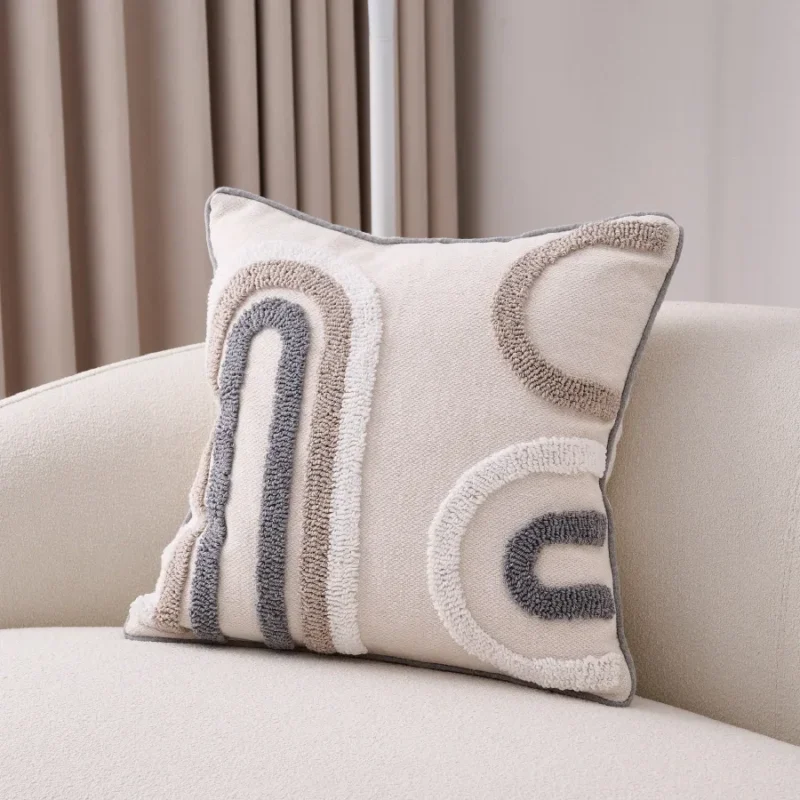 Housse de coussin avec pompons – esprit naturel & cosy – Image 4