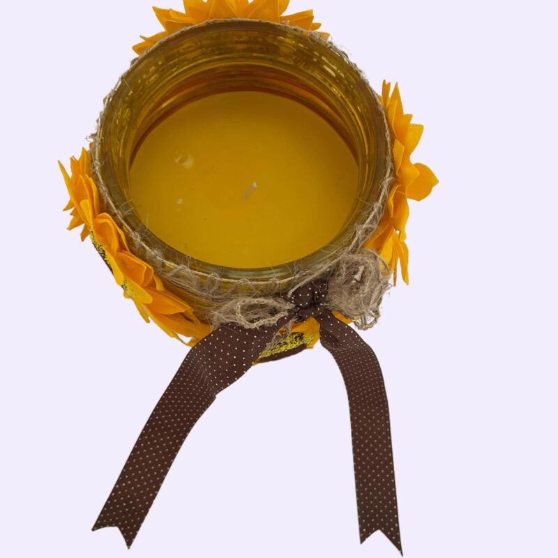 Panier décoratif avec tournesols – Style champêtre – Image 3